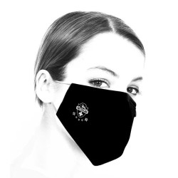 Masque tissu noir lavable